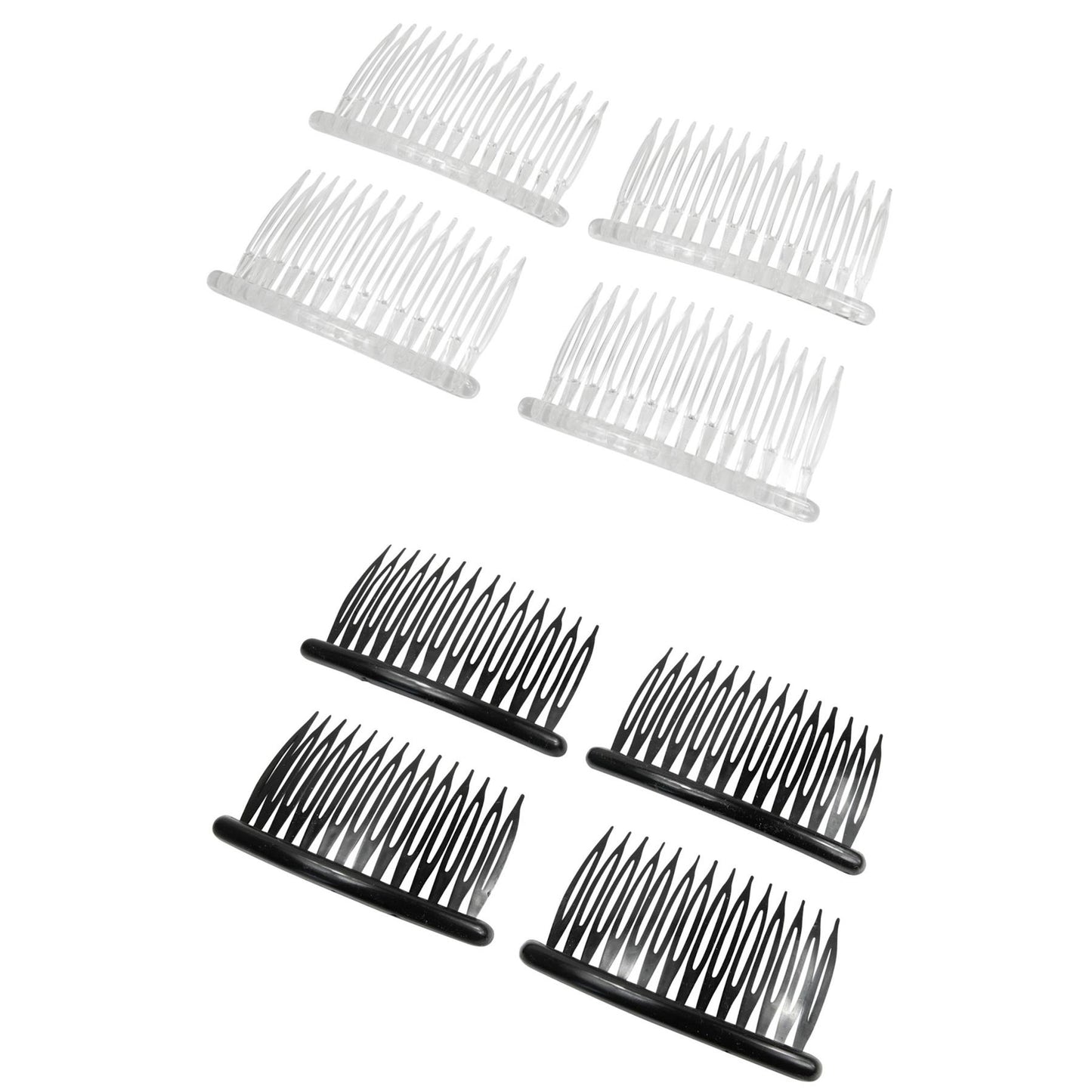 Split Tooth Plastic Comb 4 x 7.5cm x 4pc HB004