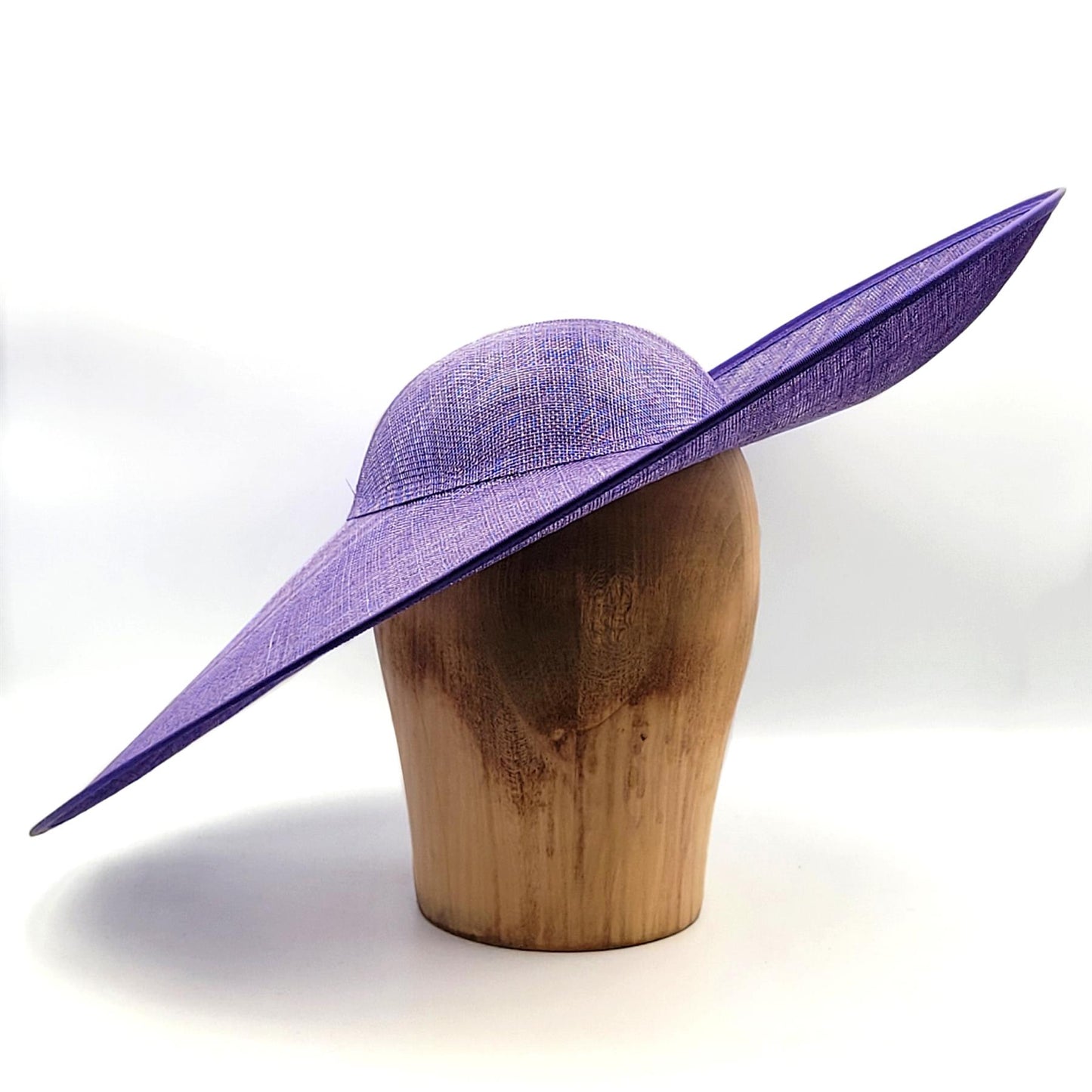 UK Made to Order Huge Sinamay Side Sweep Round Crown 46cm - HA084