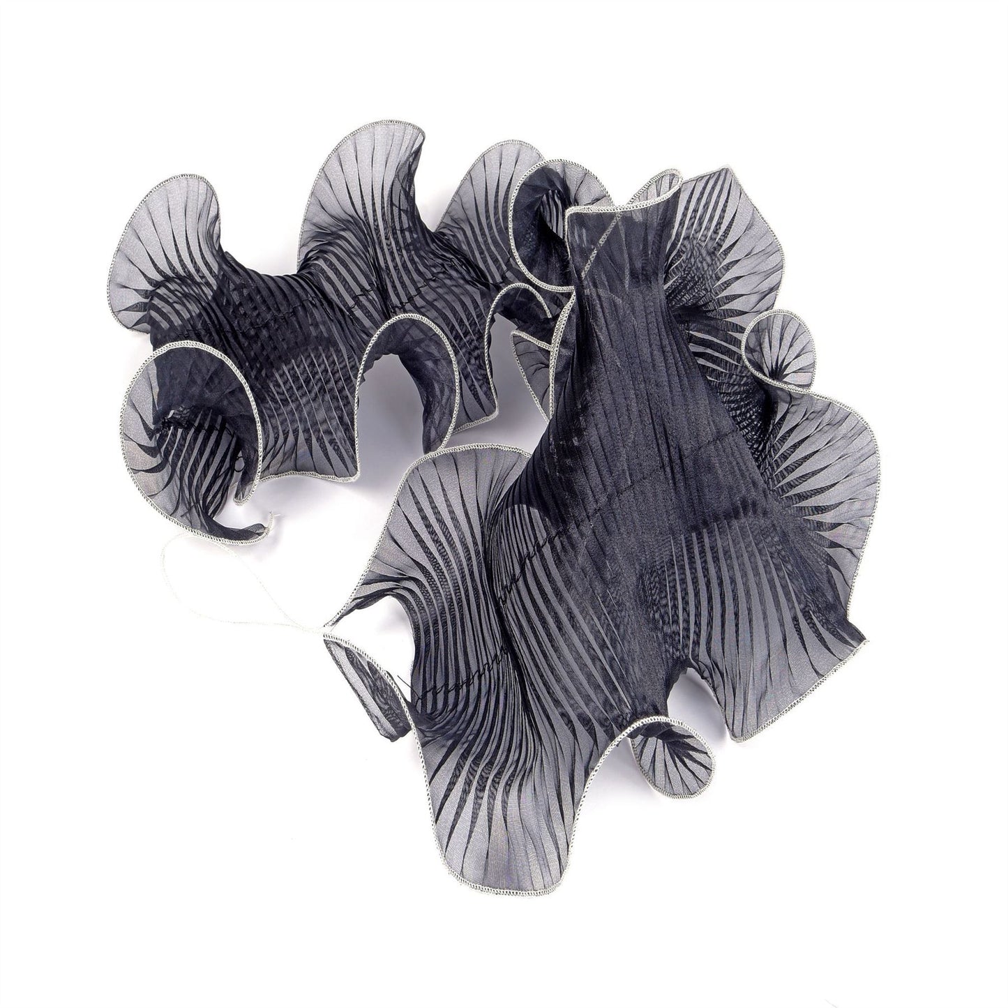 Overlocked Pleated Organza Shush Trim - BR059