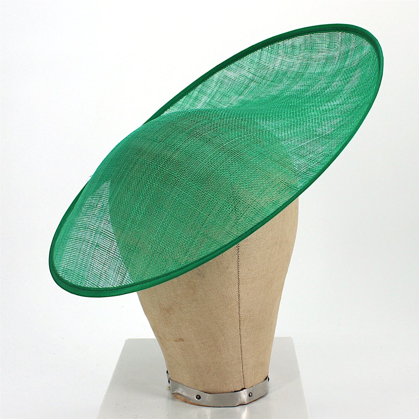 UK Made Sinamay Large Side Sweep Up brim Fascinator Hat Base 33x34cm - HA078