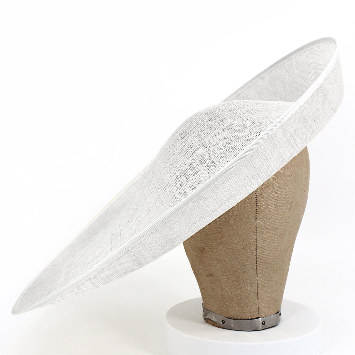 UK Made Sinamay Sharp Side Sweep Hat Base 44x40cm - HA104