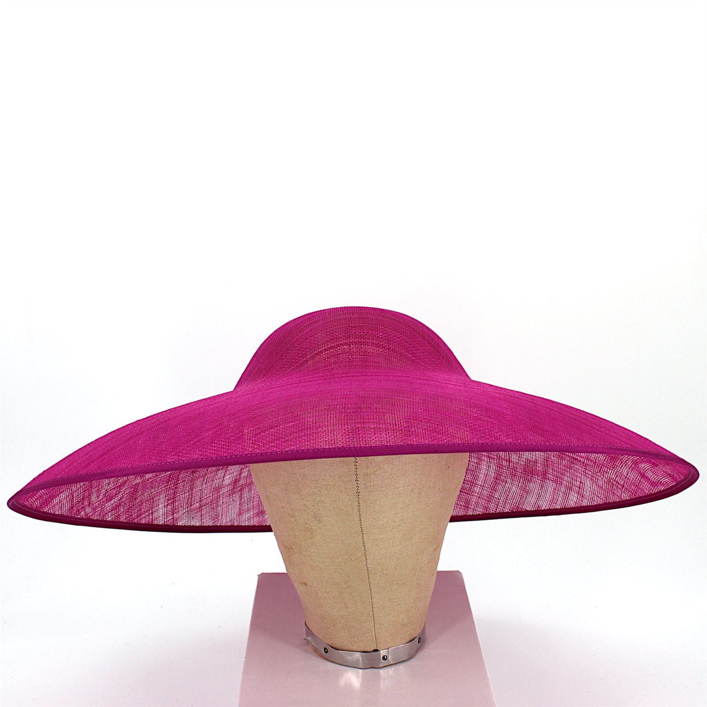 UK Made Sinamay Wide Down Brim Hat Base 48x42cm - HA098