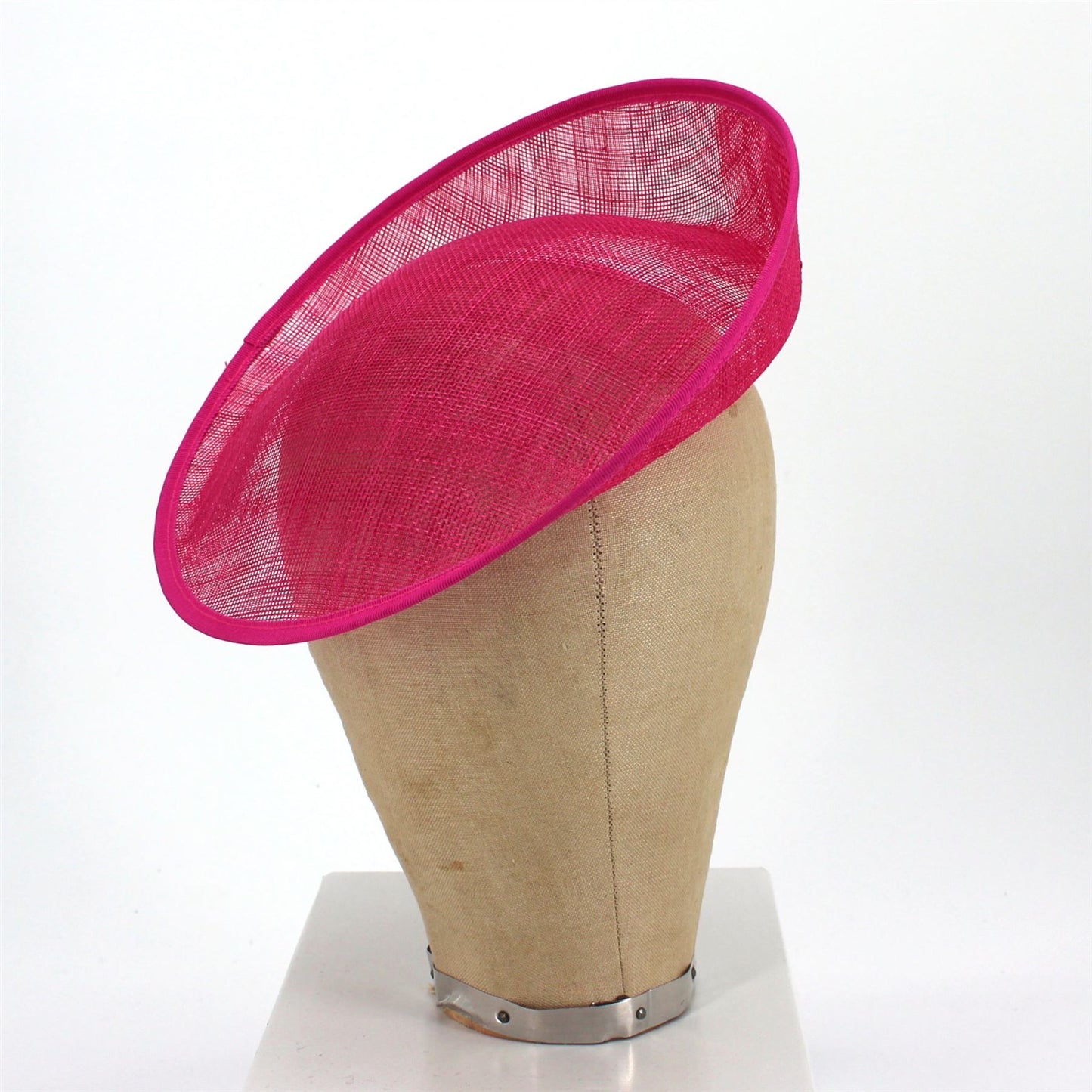 UK Made Sinamay Small Up brim Fascinator Base 25x24cm - HA034