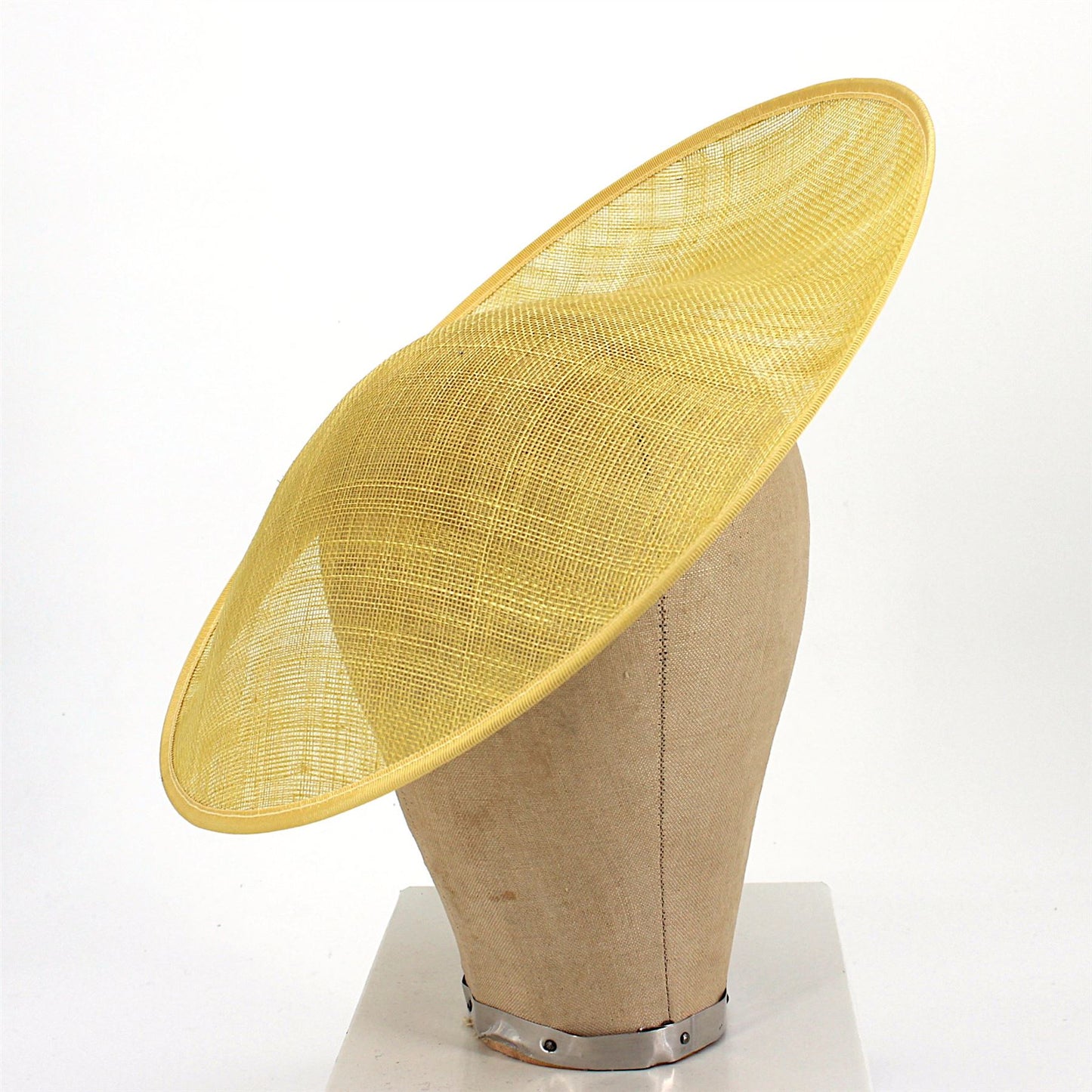 UK Made Sinamay Large Side Sweep Up brim Fascinator Hat Base 33x34cm - HA078