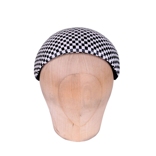 Check Rafia 3D Halo Headband 12x31cm Black - HA007