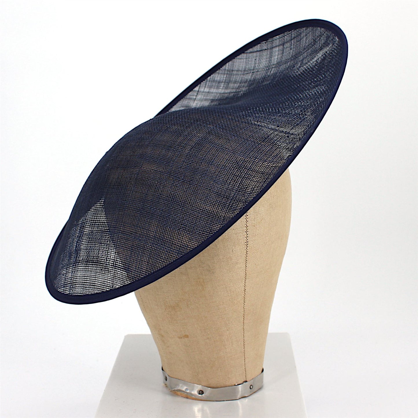 UK Made Sinamay Large Side Sweep Up brim Fascinator Hat Base 33x34cm - HA078