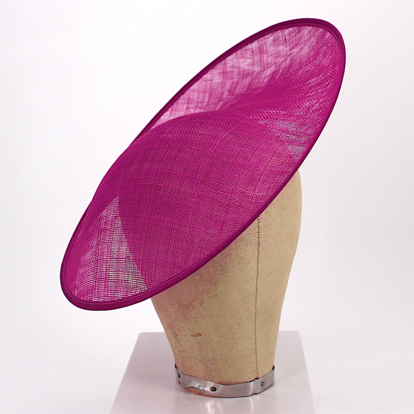 UK Made Sinamay Large Side Sweep Up brim Fascinator Hat Base 33x34cm - HA078