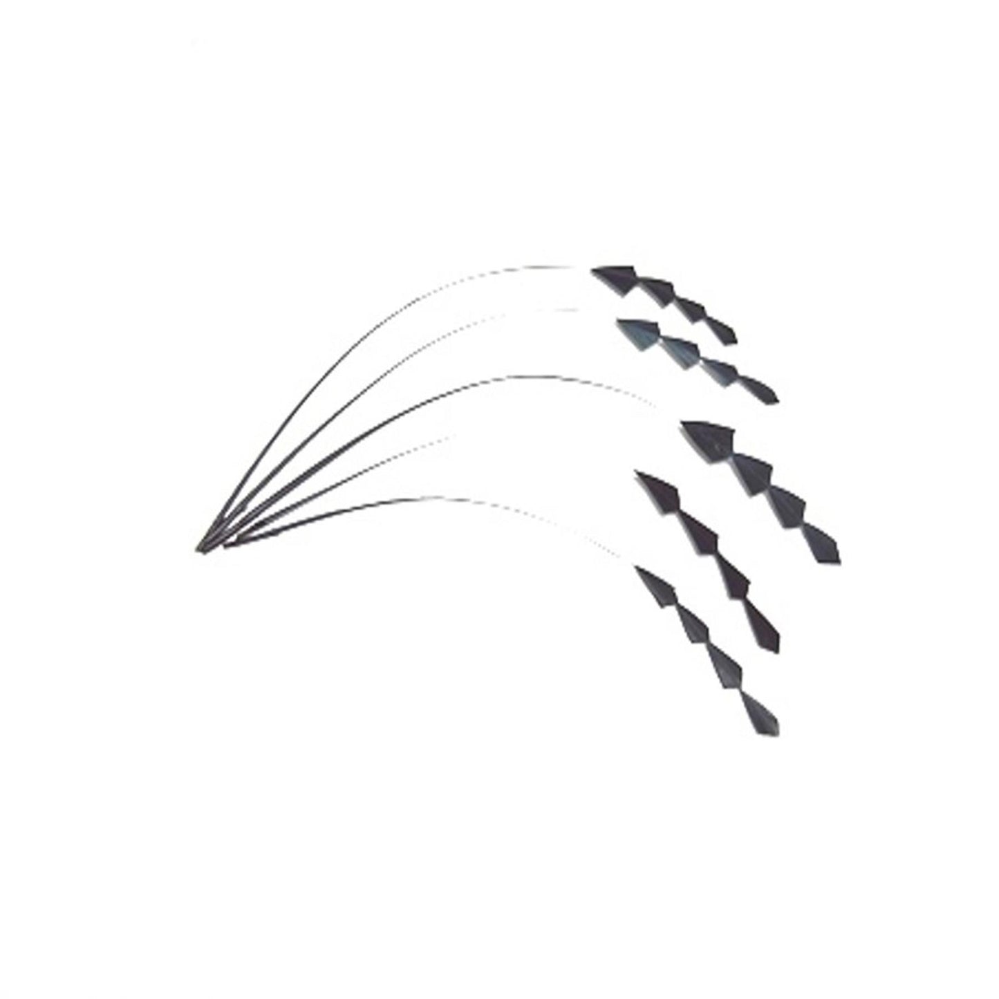 Zig Zag Coq Feathers 20cm x 5pcs - CO003