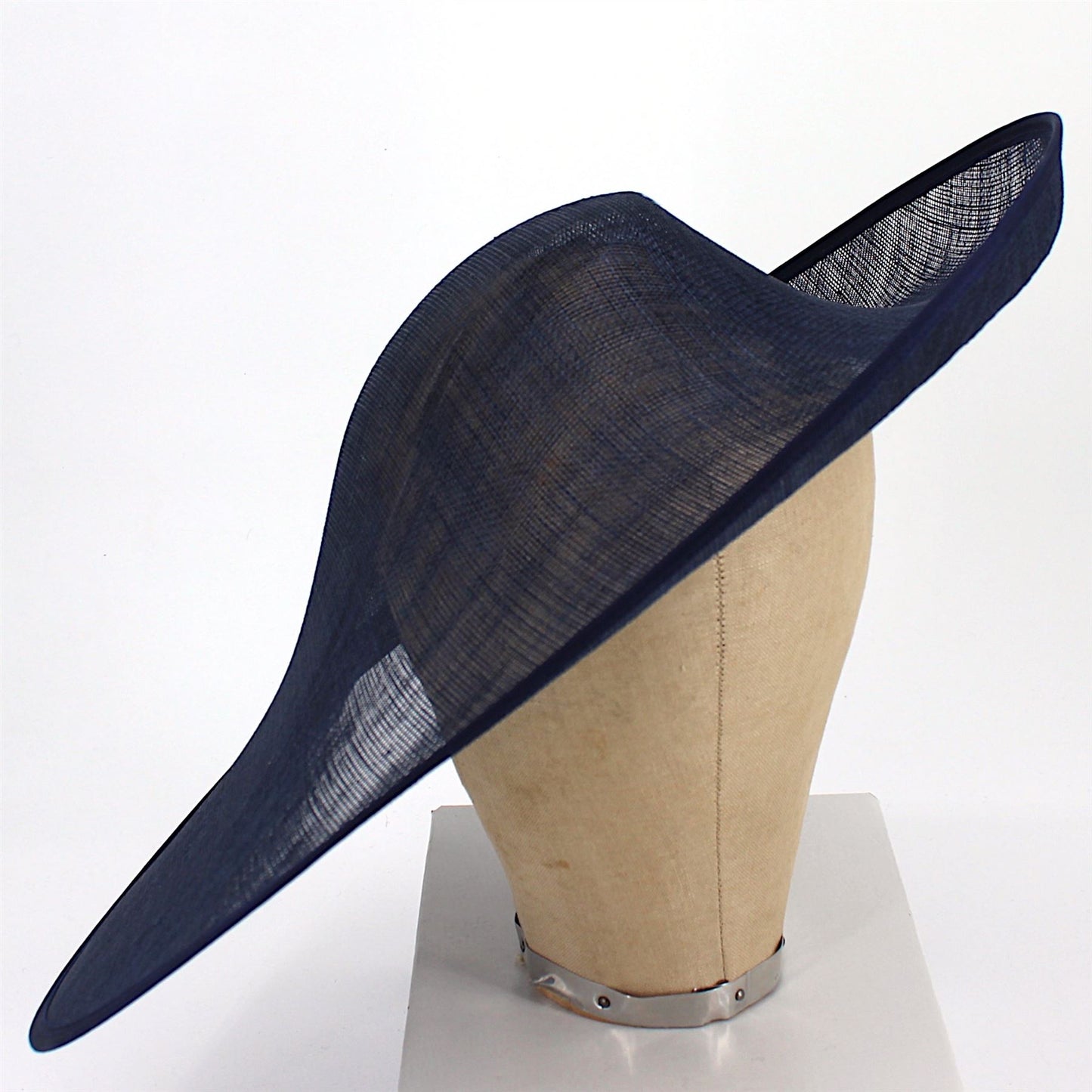 UK Made Sinamay Large Asymmetrical Sweep Hat Base - HA100