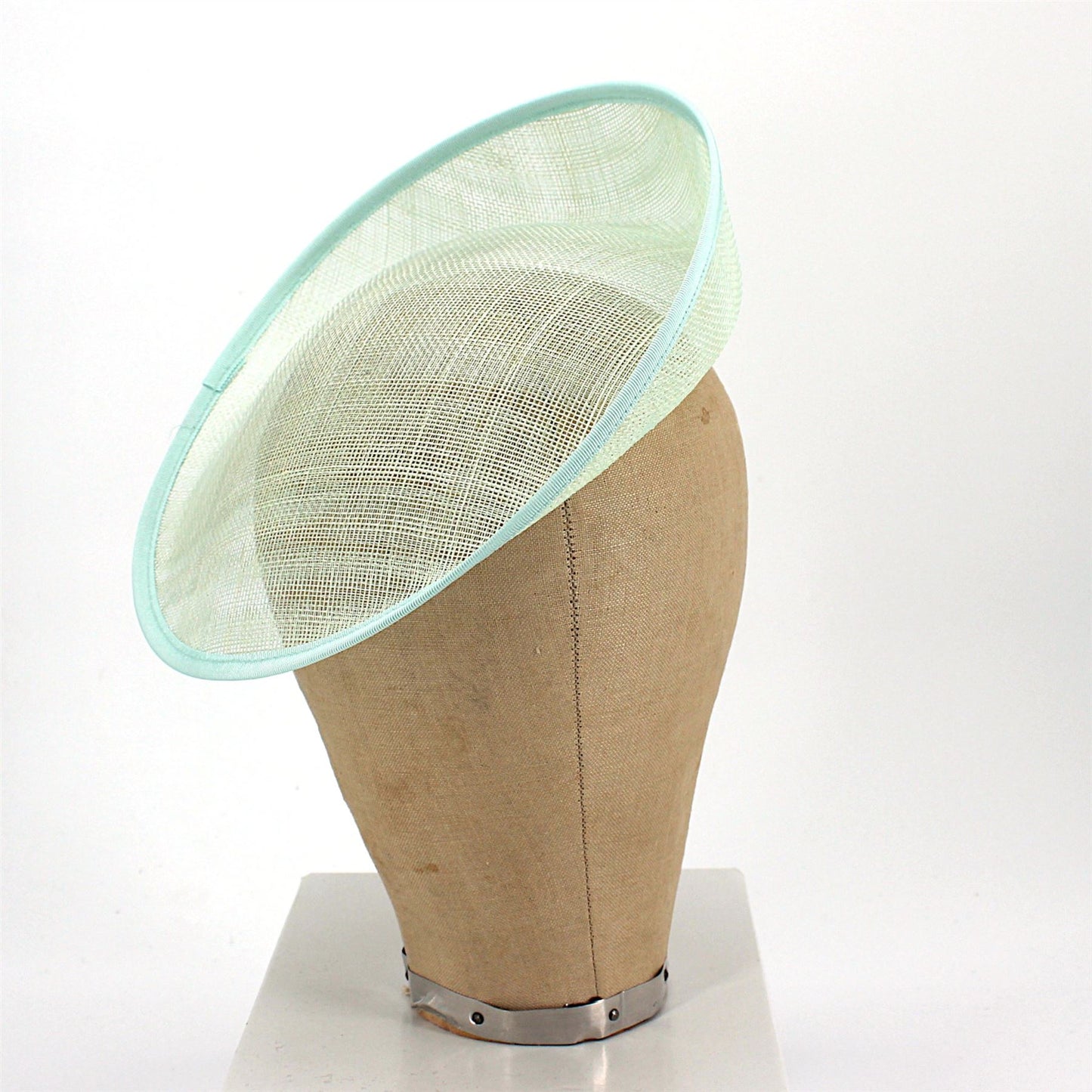 UK Made Sinamay Small Up brim Fascinator Base 25x24cm - HA034