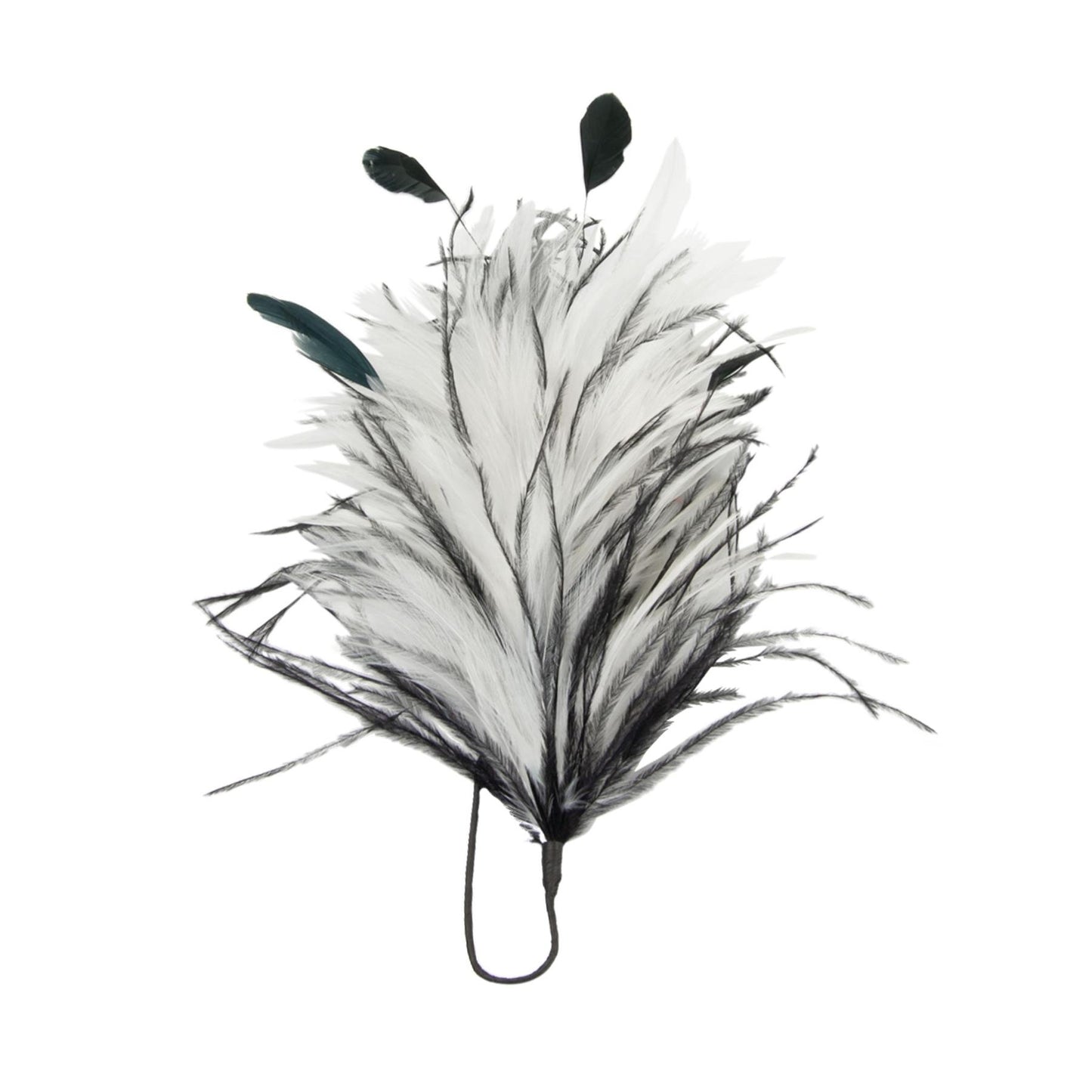 Ivory Black Ostrich Hackle & Coq Mount FM043