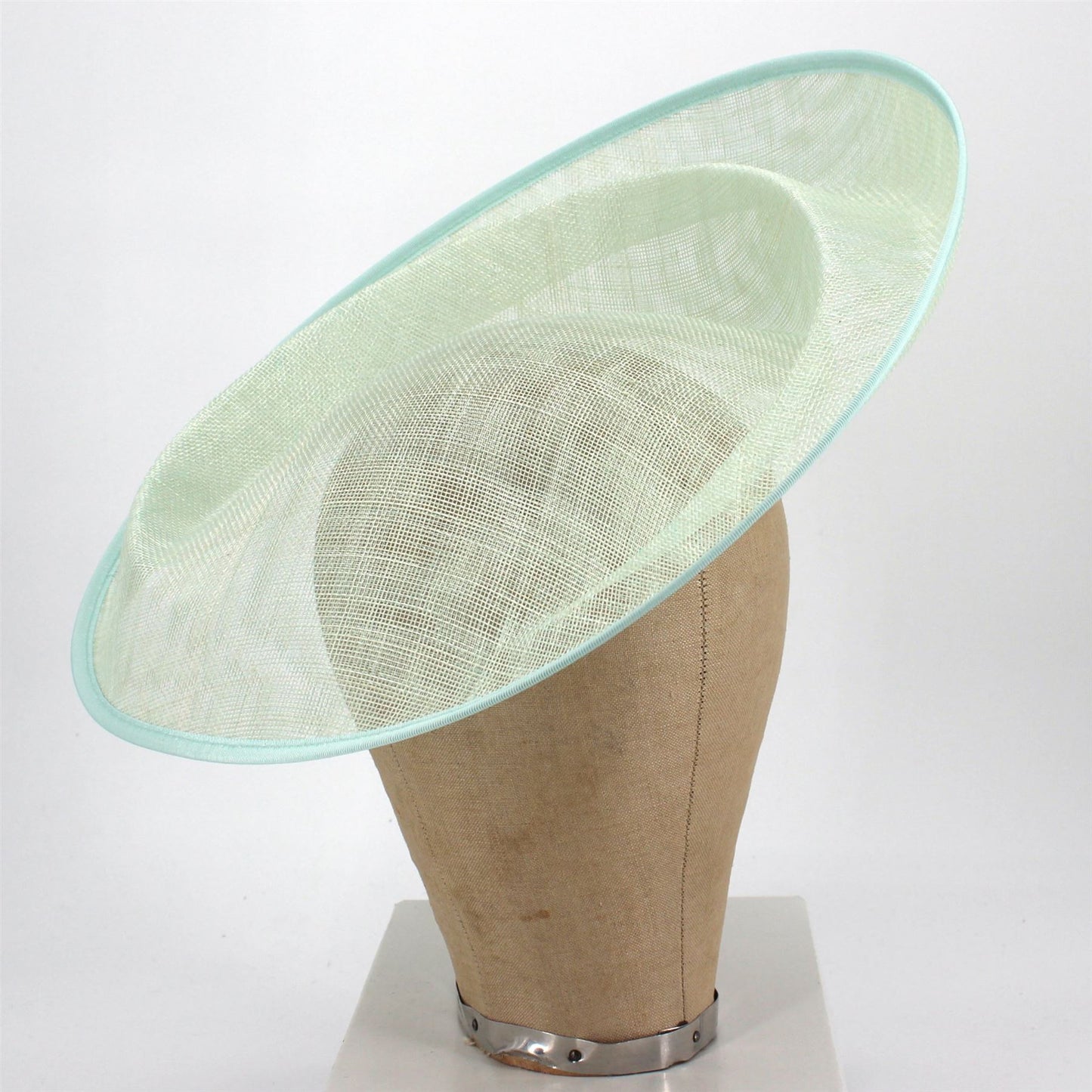UK Made Sinamay Dramatic Up brim Indented Hat Fascinator Base 37x35cm - HA097