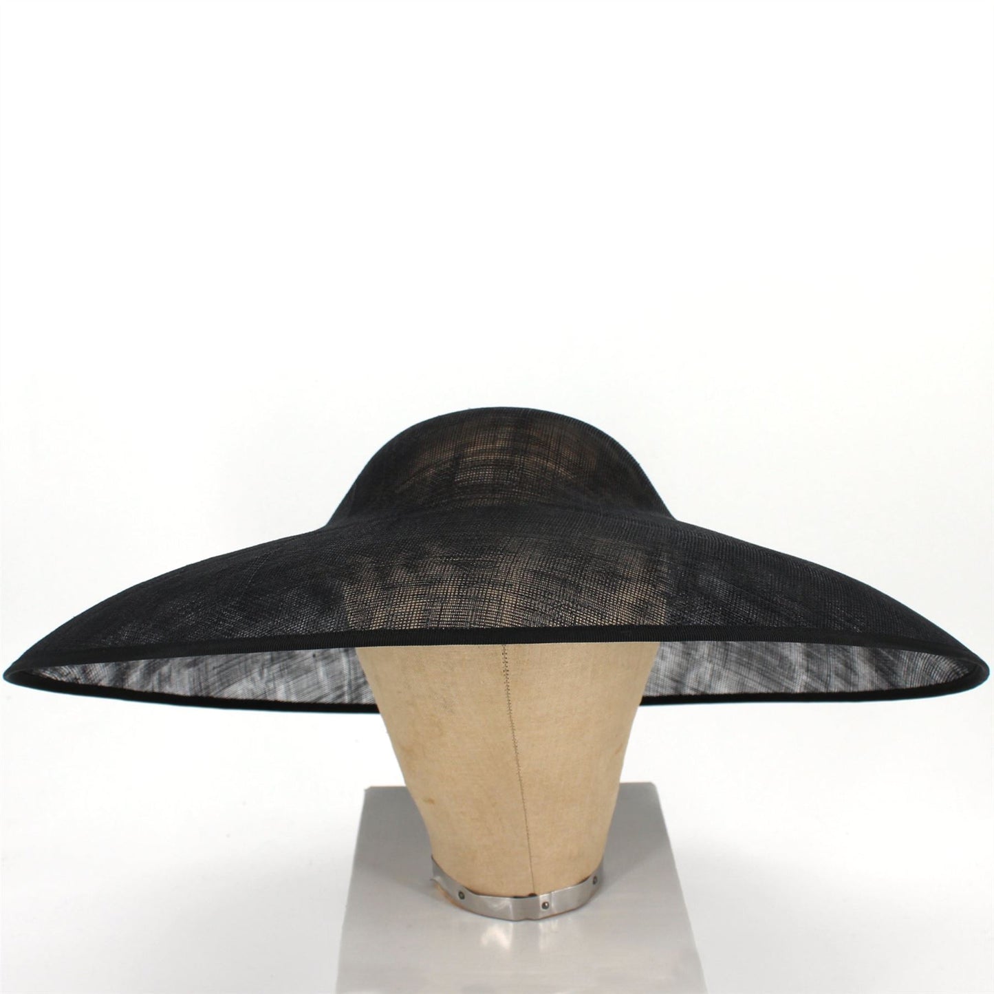 UK Made Sinamay Wide Down Brim Hat Base 48x42cm - HA098