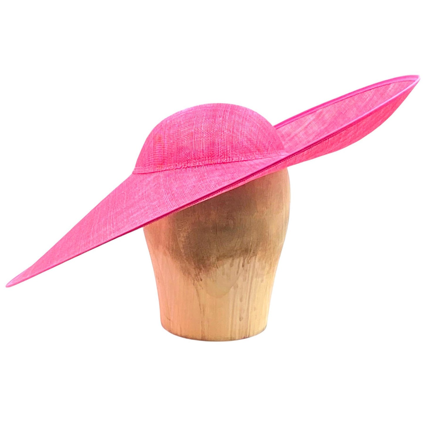 UK Made to Order Huge Sinamay Side Sweep Round Crown 46cm - HA084