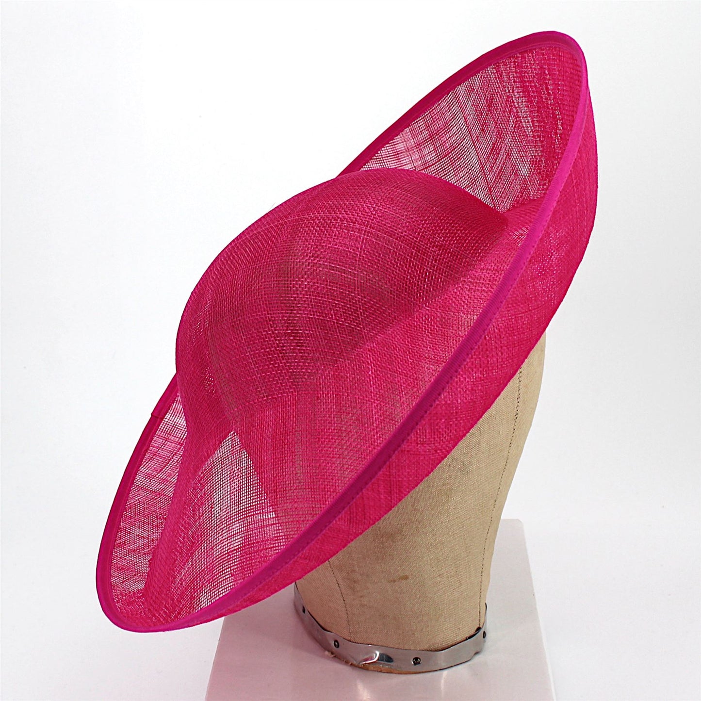 UK Made Sinamay Round Up brim Hat Base 37cm - HA101