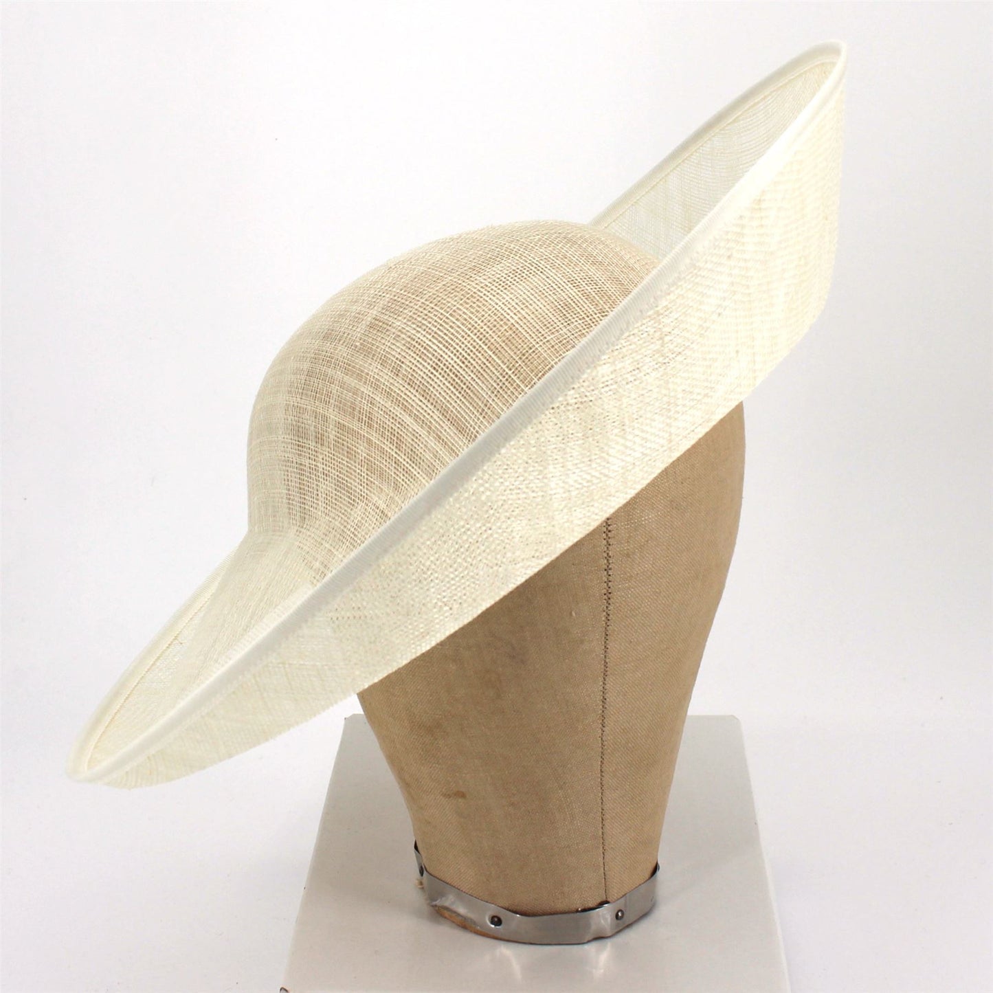UK Made Sinamay Round Up brim Hat Base 37cm - HA101