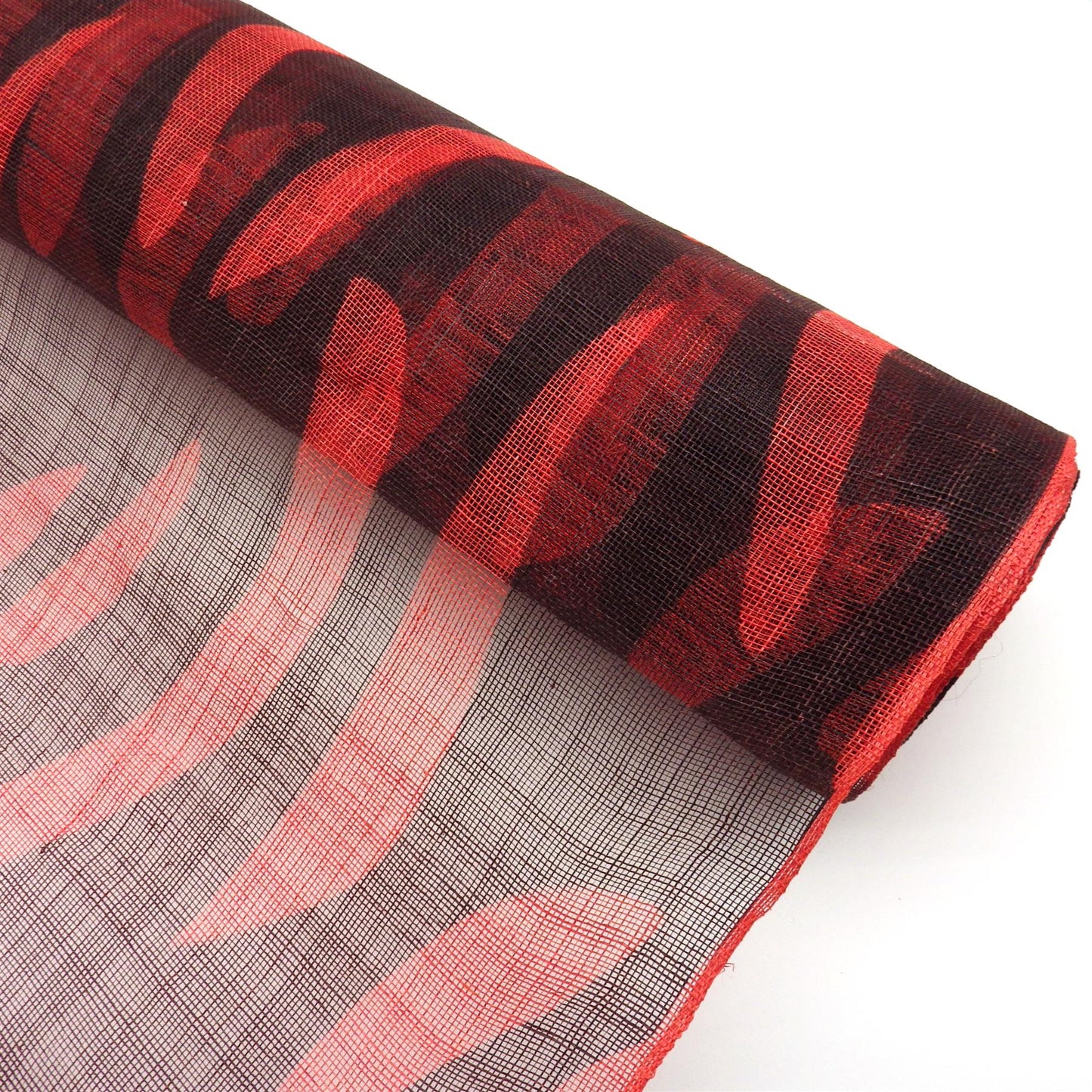 Zebra Print Sinamay 90cm x 1m FS043