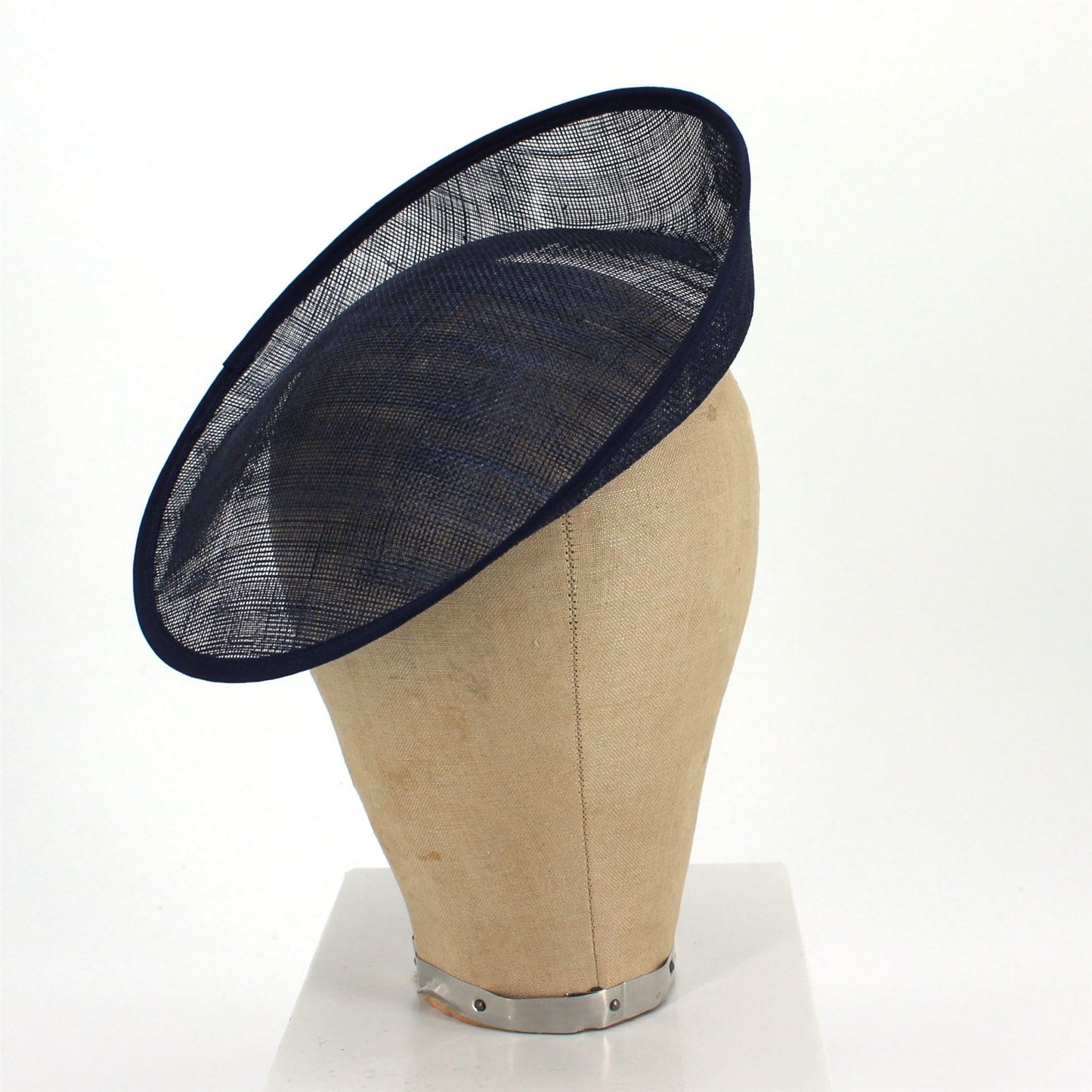 UK Made Sinamay Small Up brim Fascinator Base 25x24cm - HA034