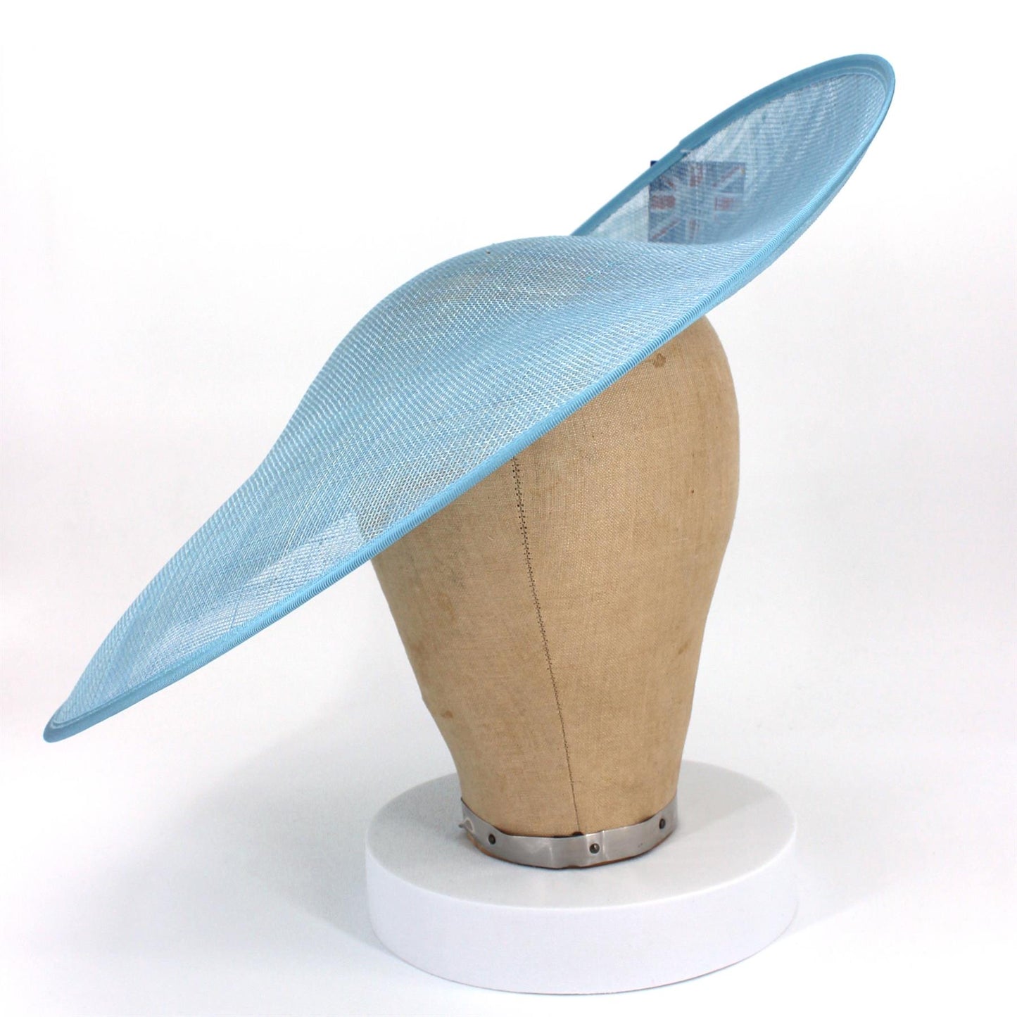 UK Made Sinamay Side Sweep Hat Base 43x45cm - HA080