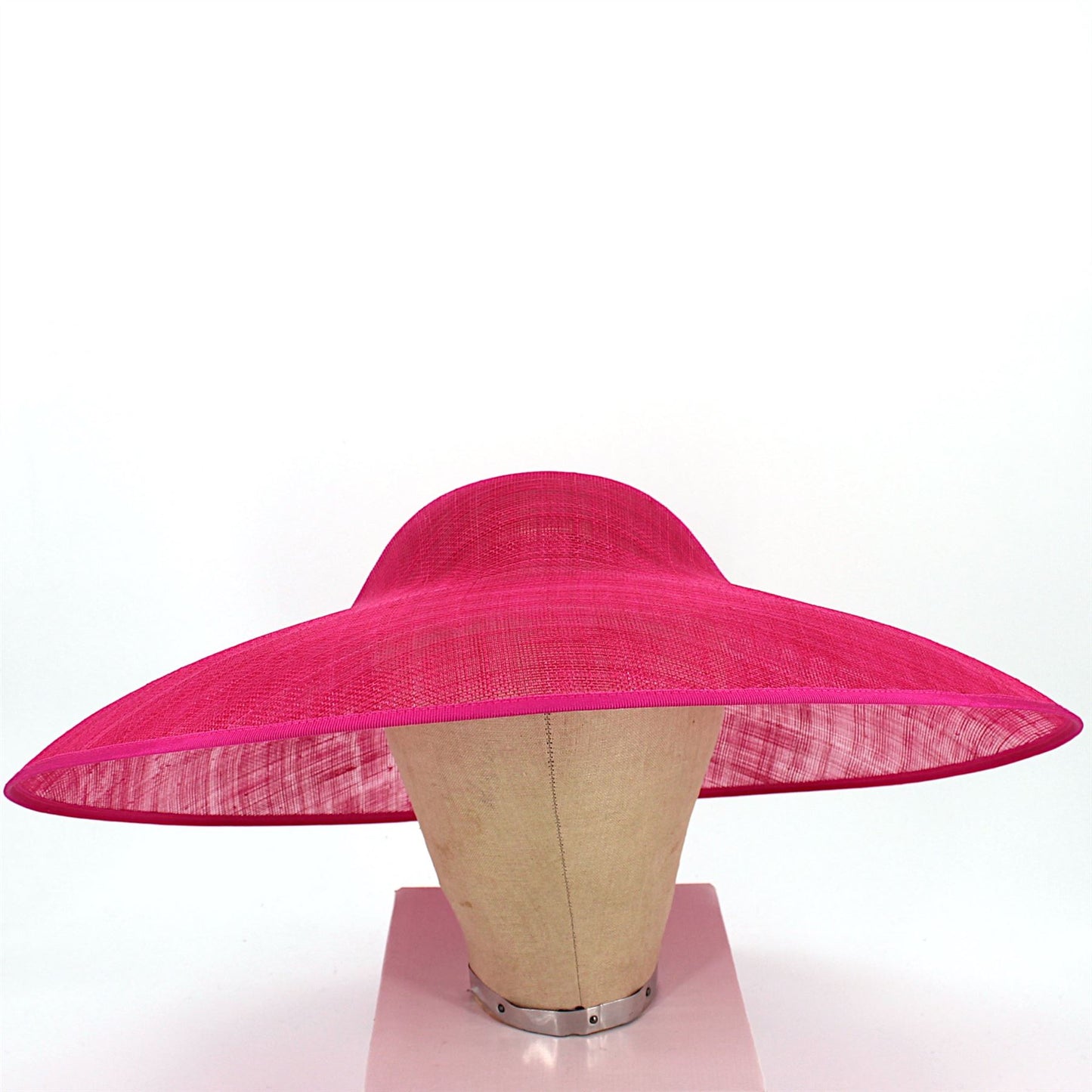 UK Made Sinamay Wide Down Brim Hat Base 48x42cm - HA098