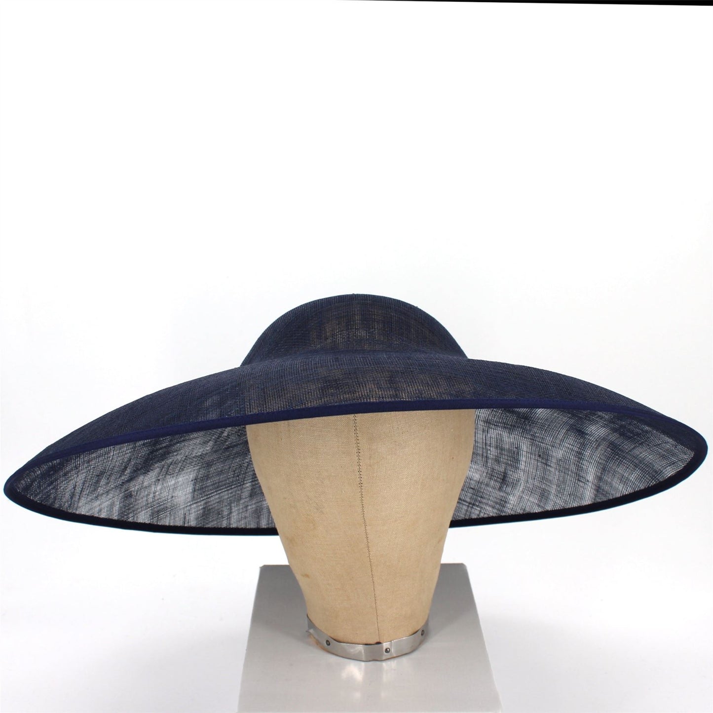 UK Made Sinamay Wide Down Brim Hat Base 48x42cm - HA098