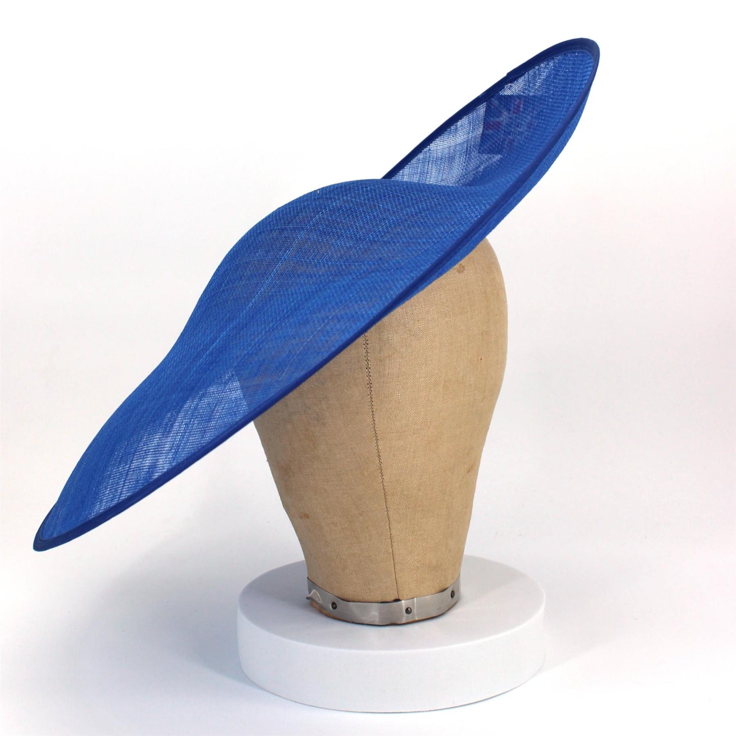 UK Made Sinamay Side Sweep Hat Base 43x45cm - HA080