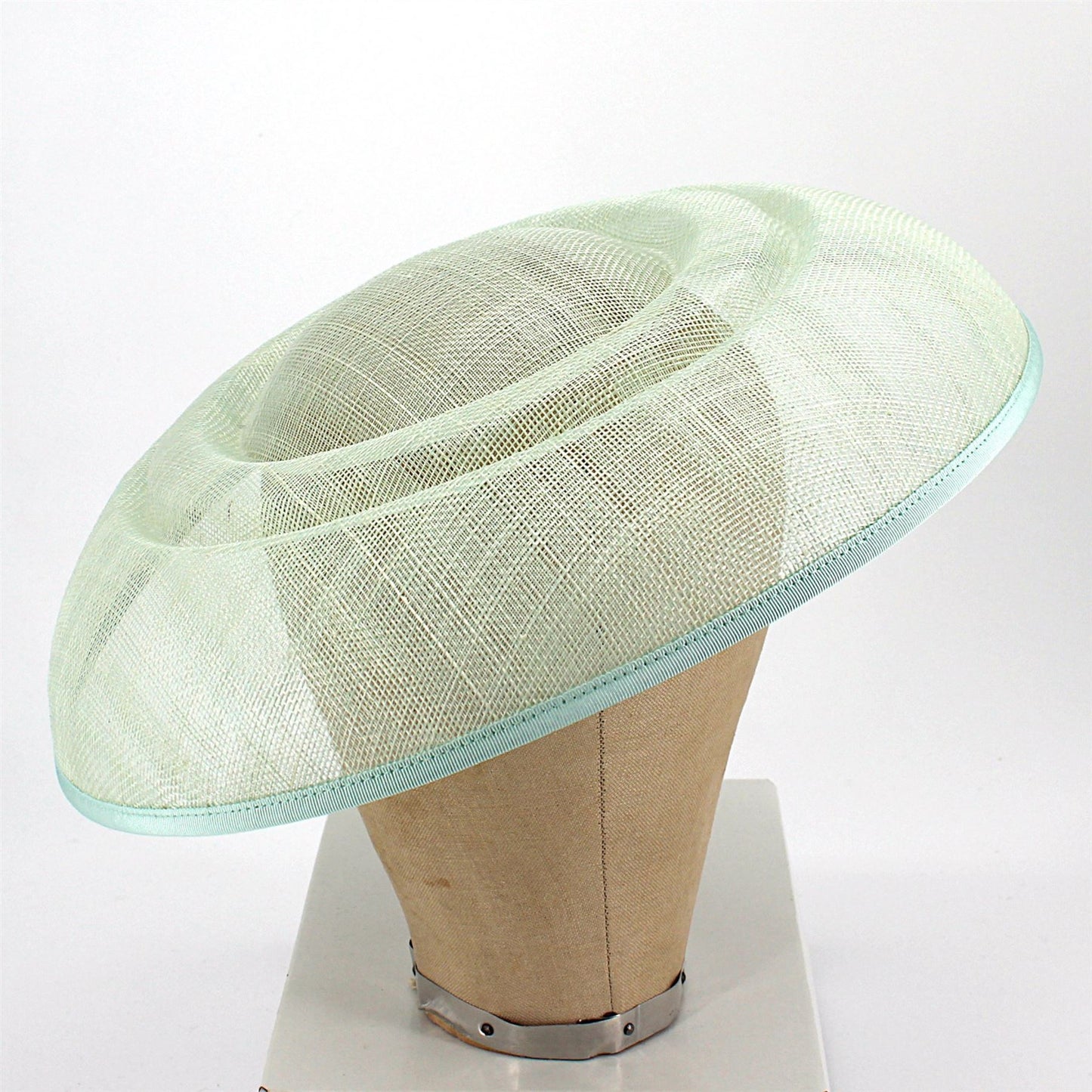 UK Made Sinamay Dome Shape Indented Hat Base 33x31cm - HA096