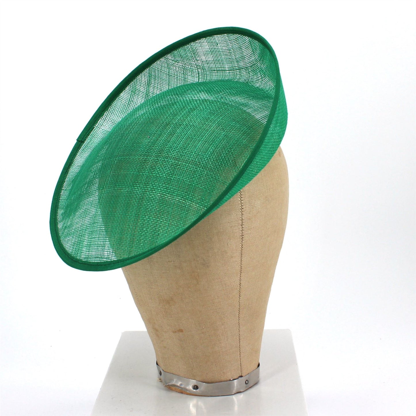 UK Made Sinamay Small Up brim Fascinator Base 25x24cm - HA034