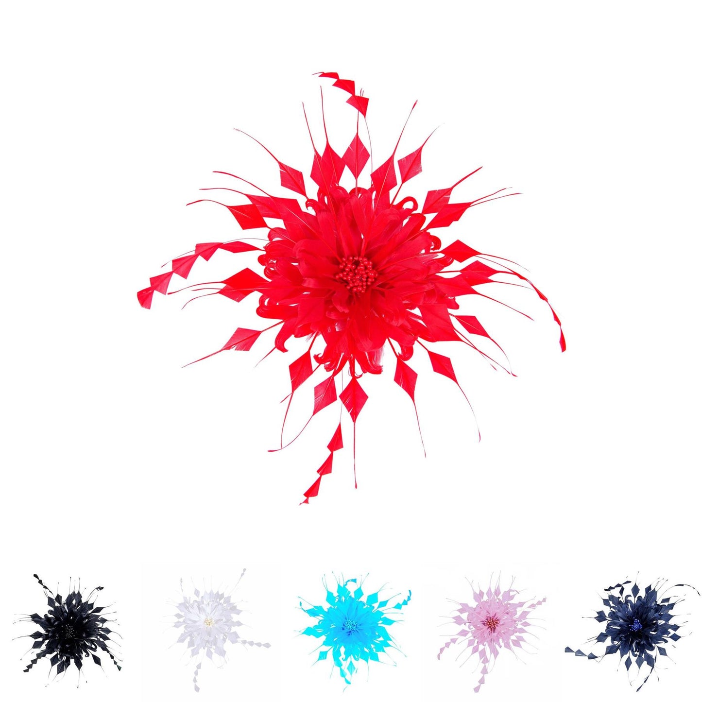 Curly Goose Coque Feather Flower 20cm - FM054