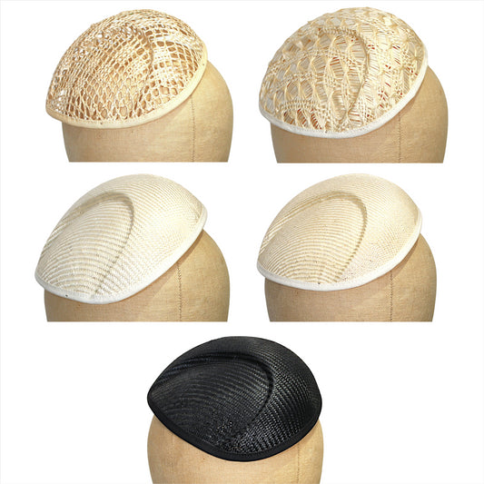 UK Made Domed Straw Hat Base 19x15cm - HA033