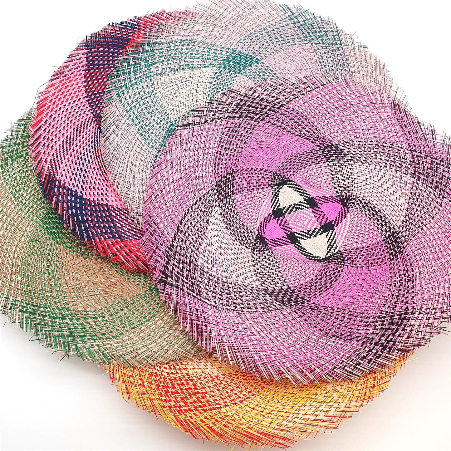 Buntal Straw Spiral Mat Hat Base 47cm HF004