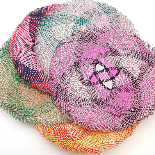 Buntal Straw Spiral Mat Hat Base 47cm - HF004