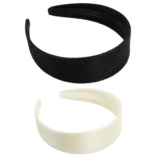 Sinamay Covered Satin Headband 37cm - HB015