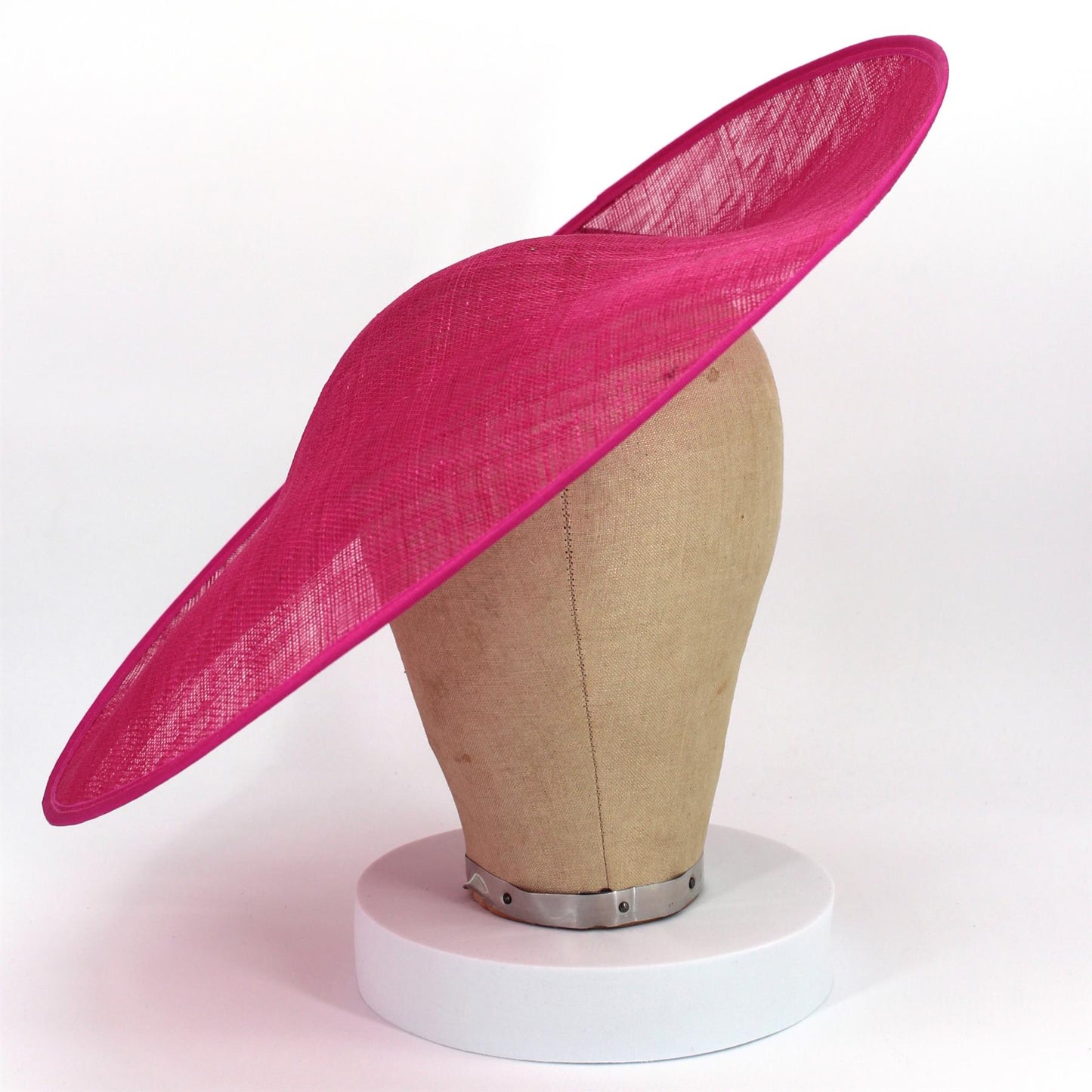 UK Made Sinamay Side Sweep Hat Base 43x45cm - HA080