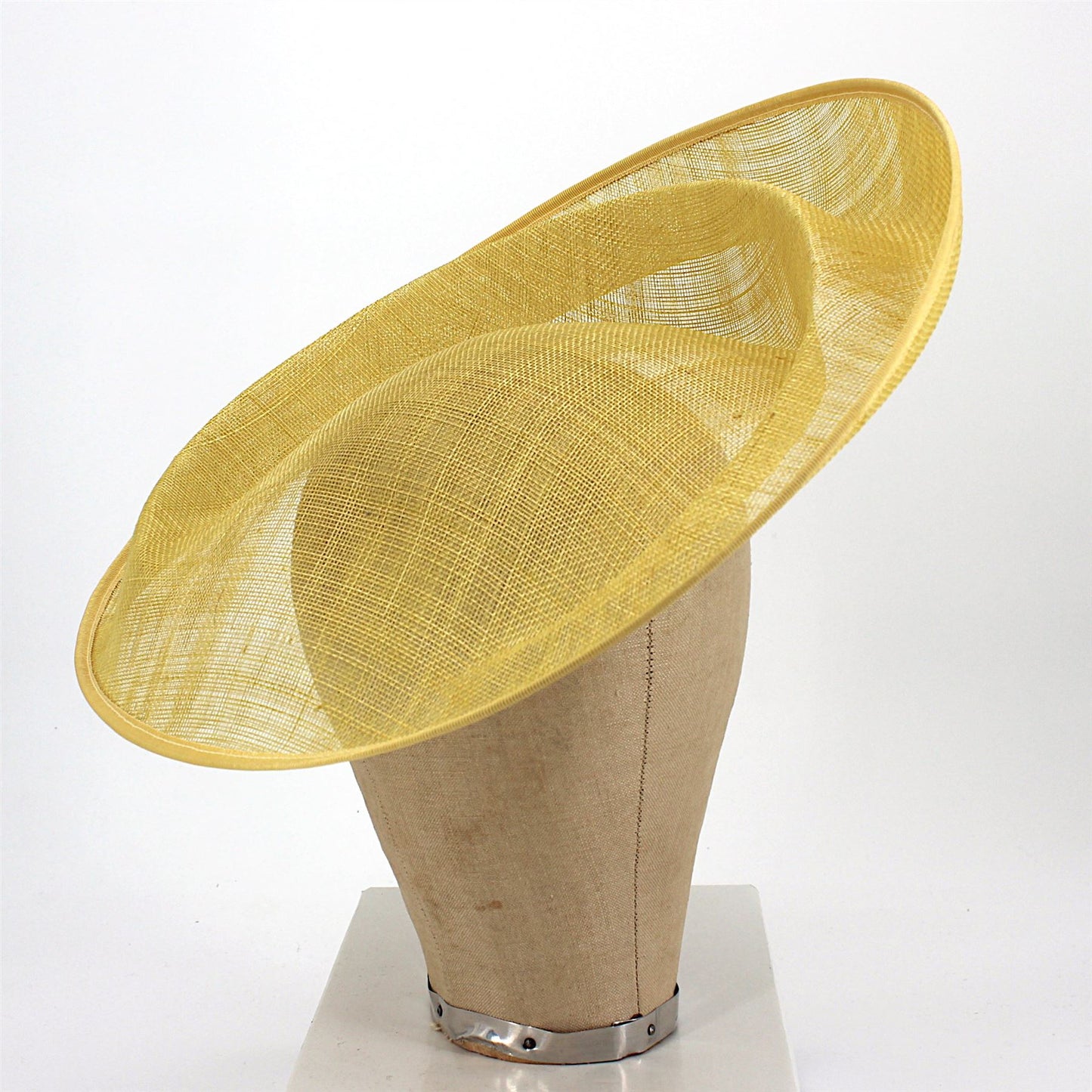 UK Made Sinamay Dramatic Up brim Indented Hat Fascinator Base 37x35cm - HA097