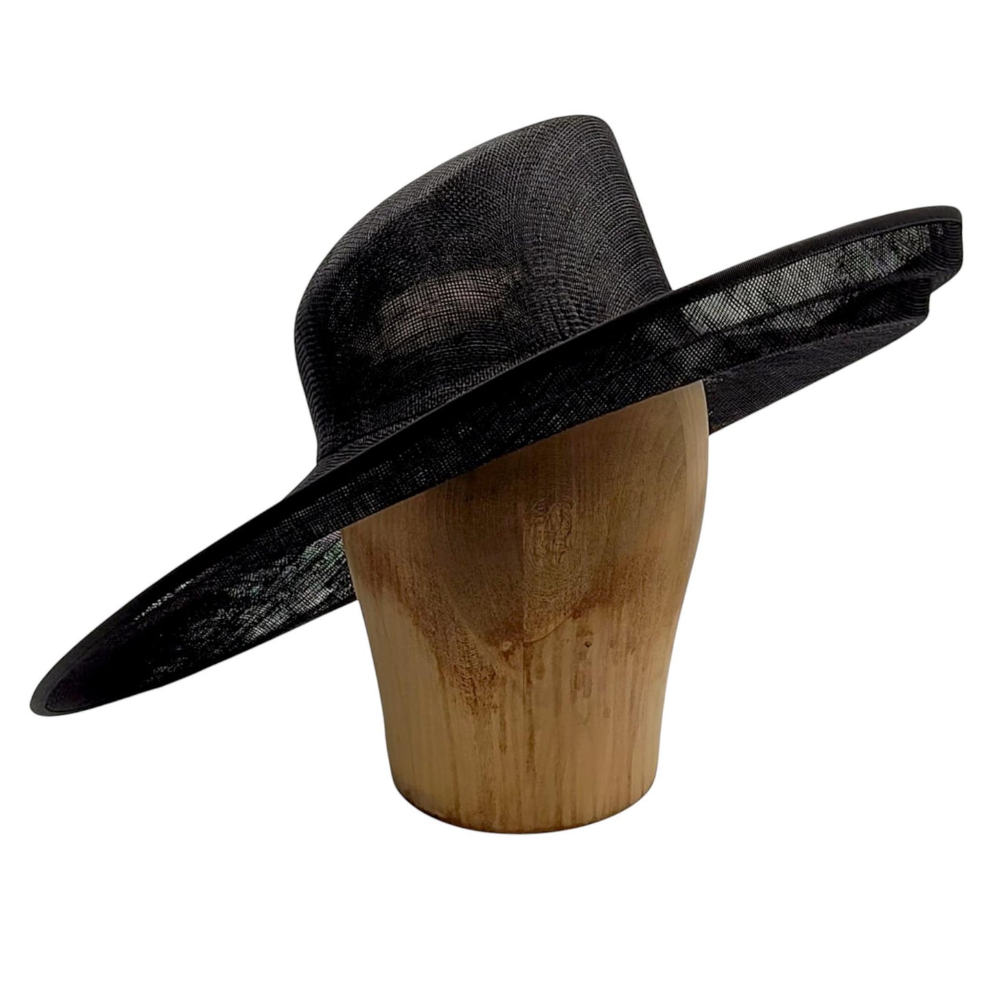 UK Made to Order Huge Sinamay Side Sweep Step Edge Brim Edge Slant Crown 46x40cm - HA086