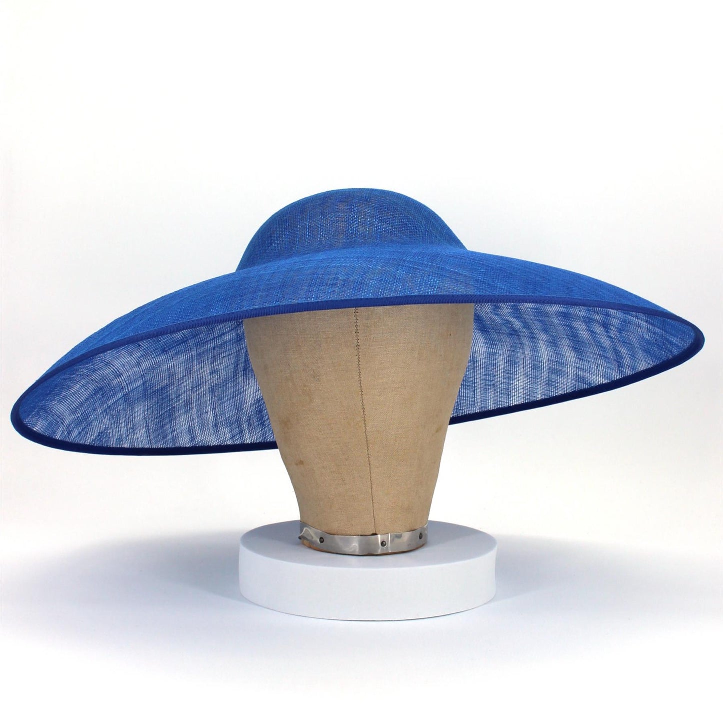 UK Made Sinamay Wide Down Brim Hat Base 48x42cm - HA098