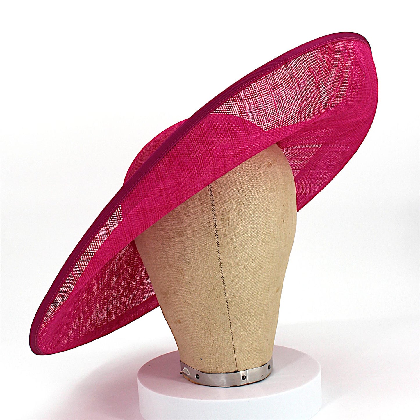 UK Made Sinamay Side Sweep Hat Base 42cm - HA102