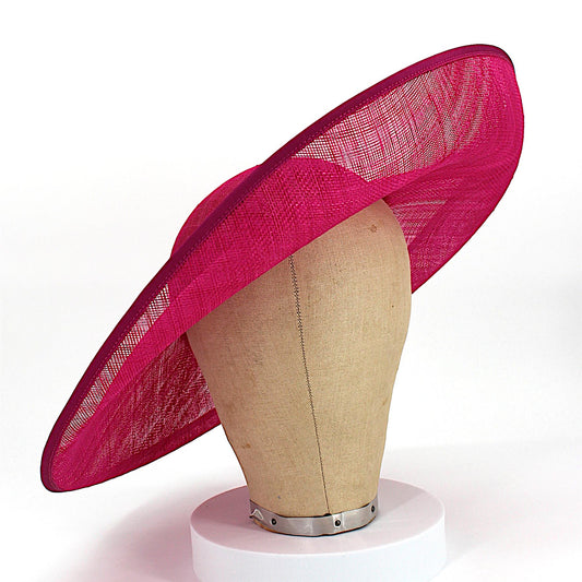UK Made Sinamay Side Sweep Hat Base 42cm - HA102