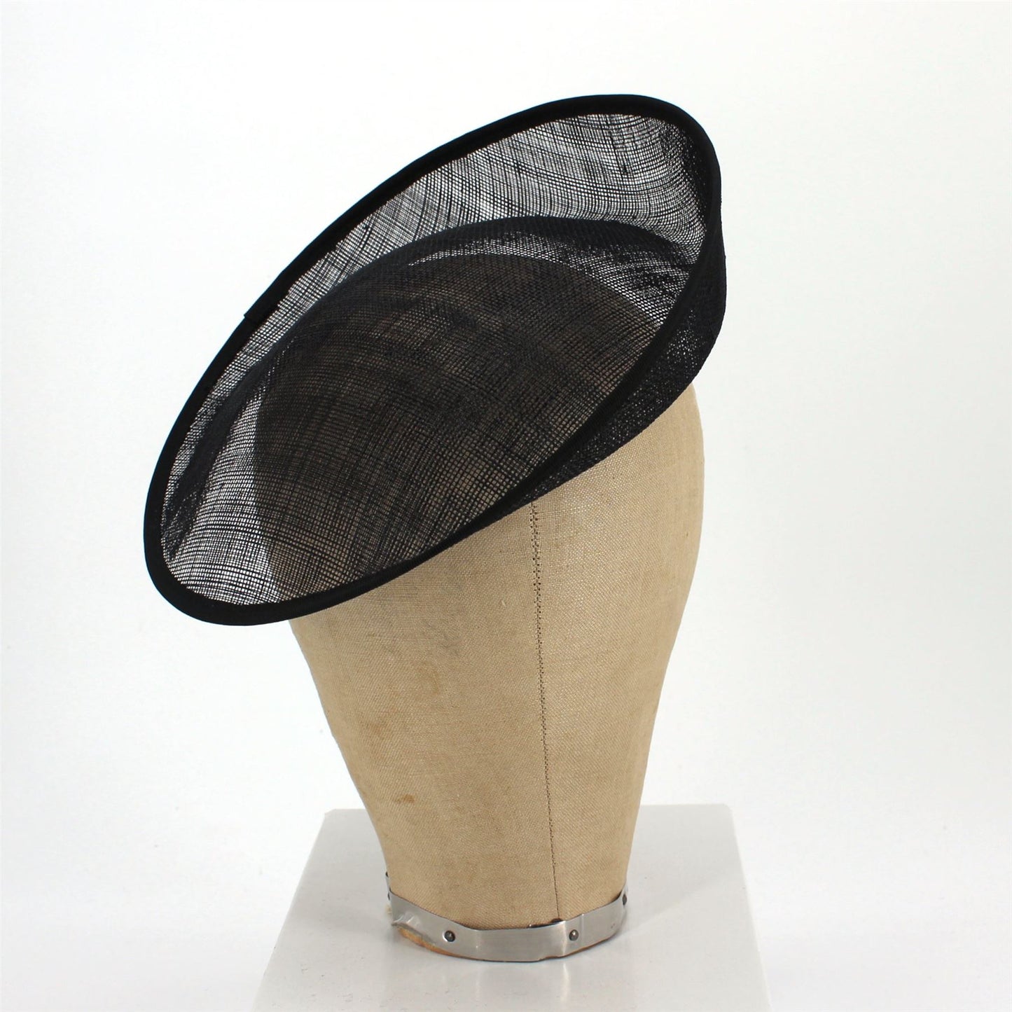 UK Made Sinamay Small Up brim Fascinator Base 25x24cm - HA034