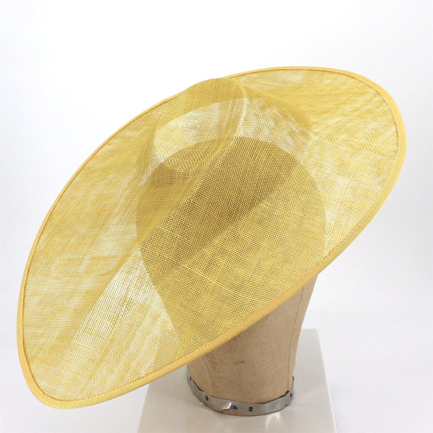 UK Made Sinamay Wide Pointed Saucer Fascinator Base 43x34cm - HA036