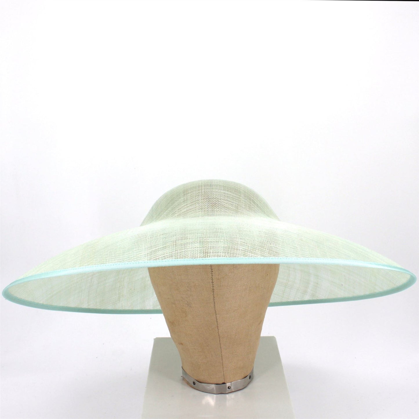 UK Made Sinamay Wide Down Brim Hat Base 48x42cm - HA098