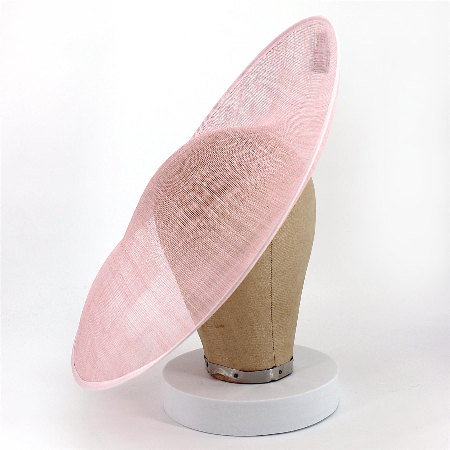 UK Made Sinamay Side Sweep Hat Base 43x45cm - HA080