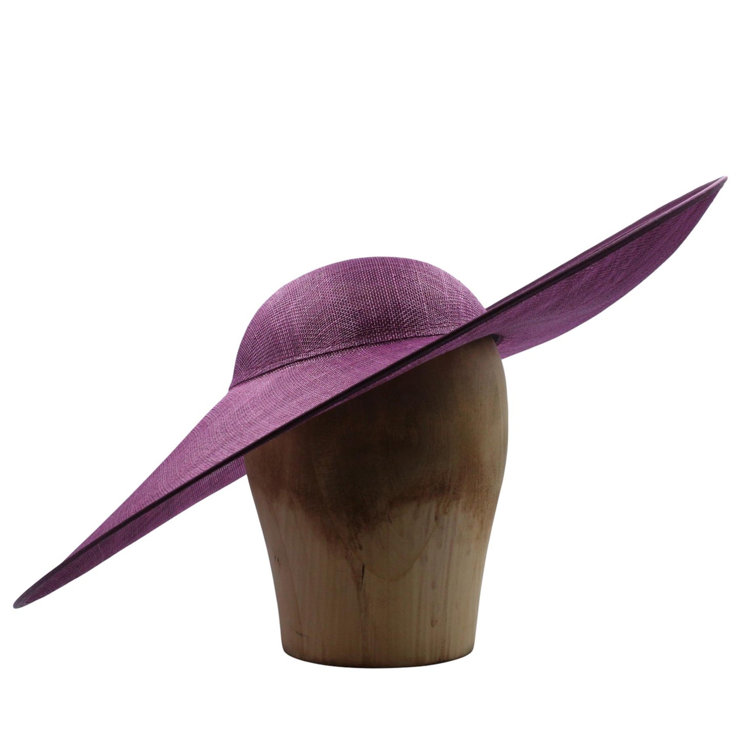 UK Made to Order Huge Sinamay Side Sweep Round Crown 46cm - HA084