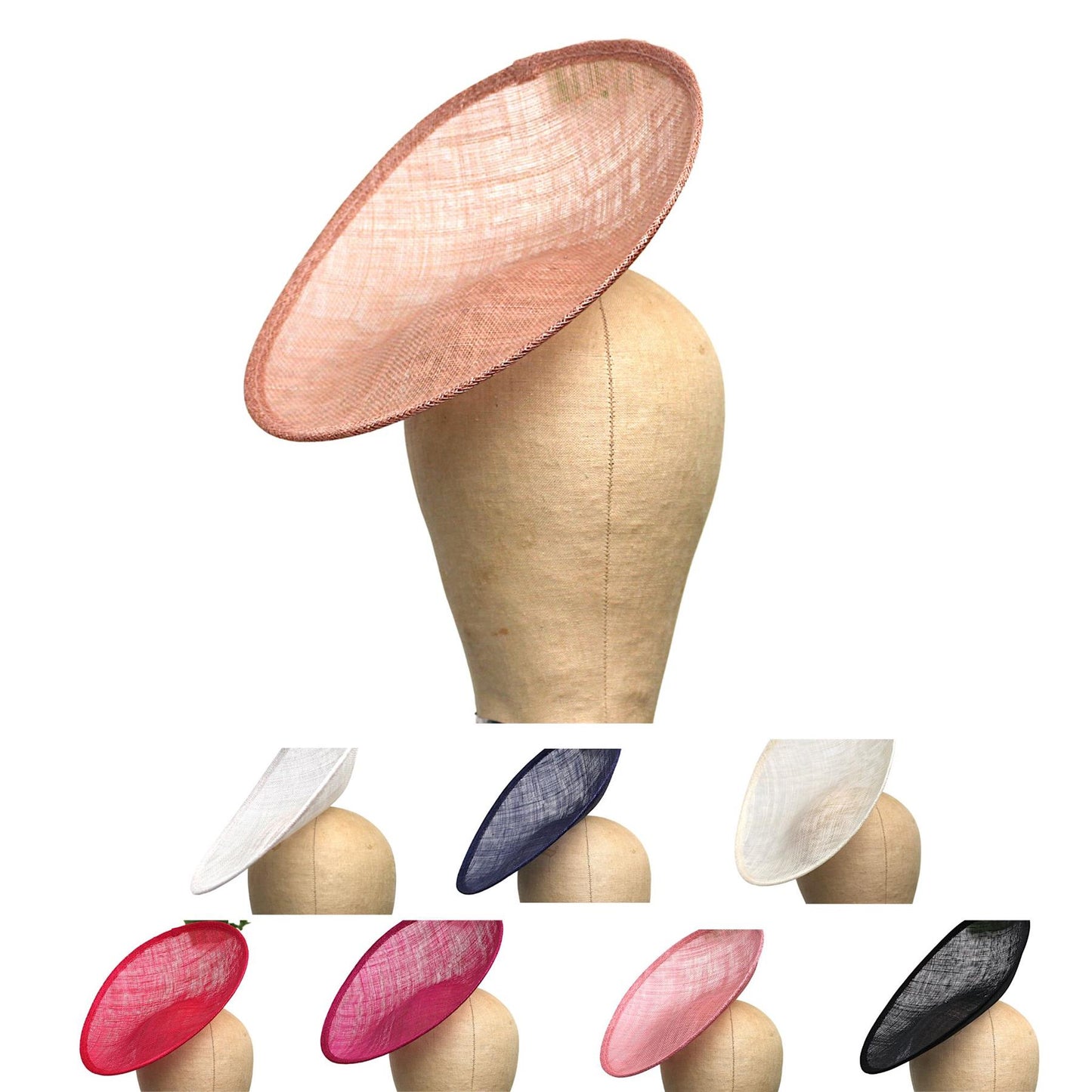 Sinamay Saucer Up brim Base 26x27cm - HA019