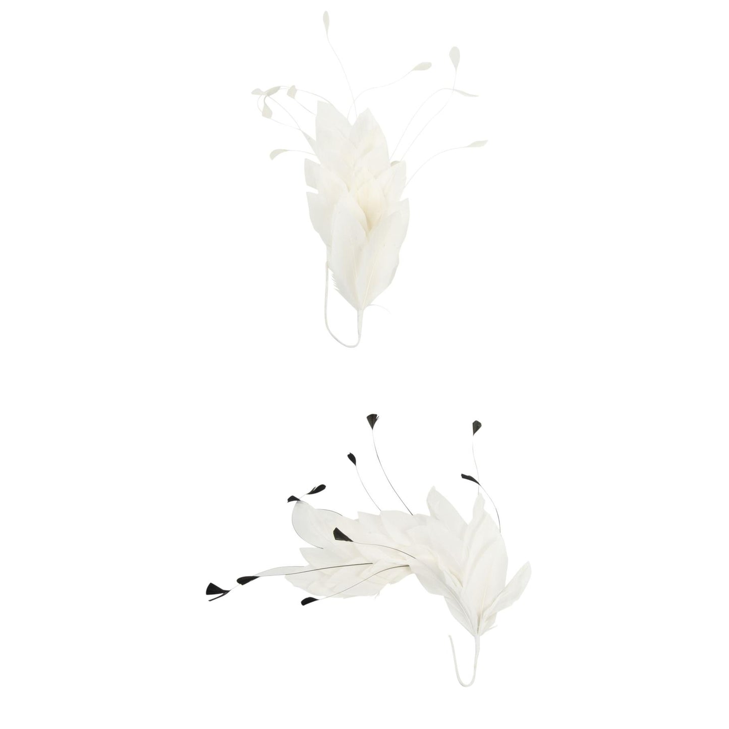 Goose Feather Coq Mount on Wire 30cm - FM040