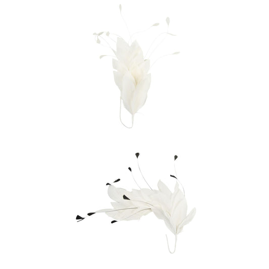 Goose Feather Coq Mount on Wire 30cm - FM040