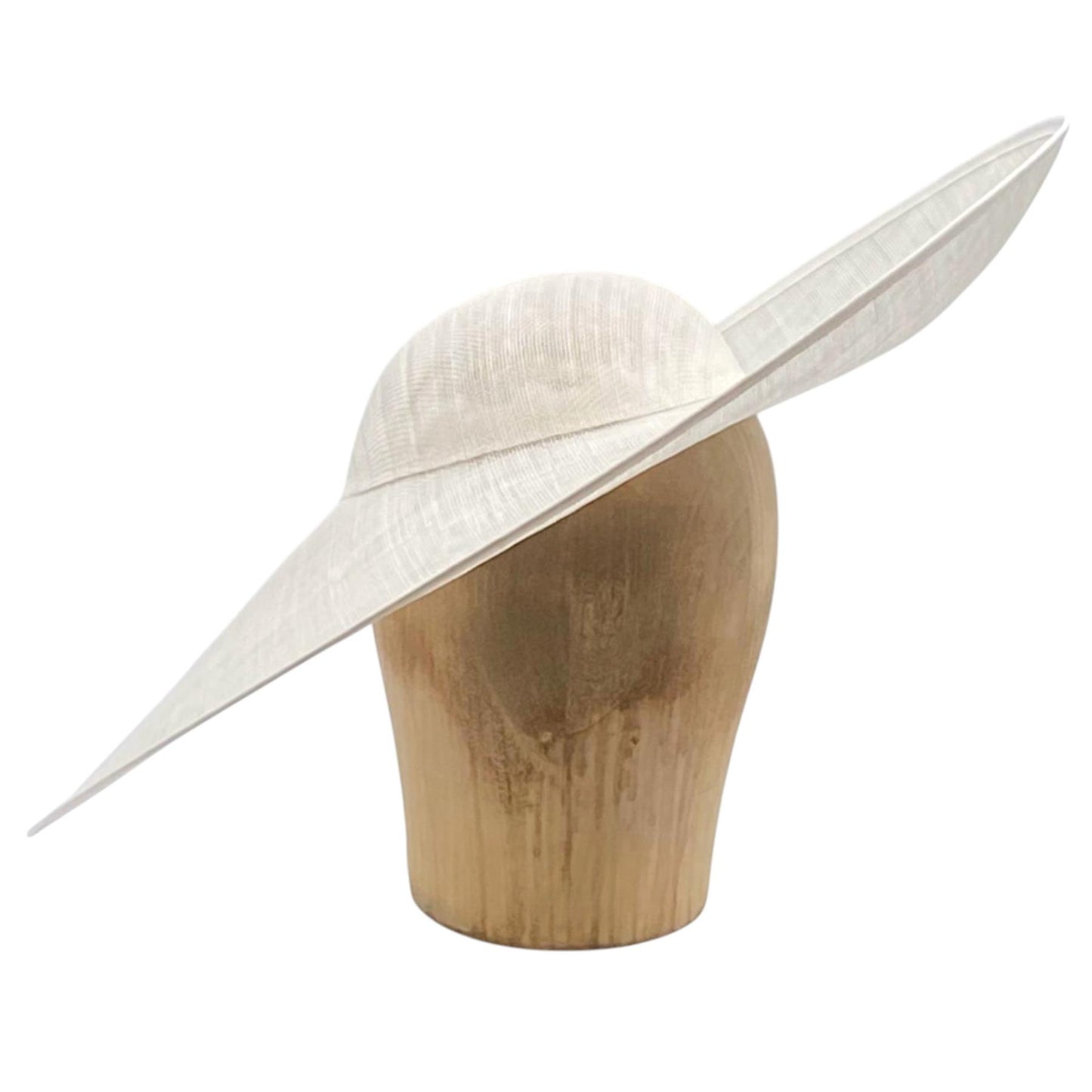 UK Made to Order Huge Sinamay Side Sweep Round Crown 46cm - HA084