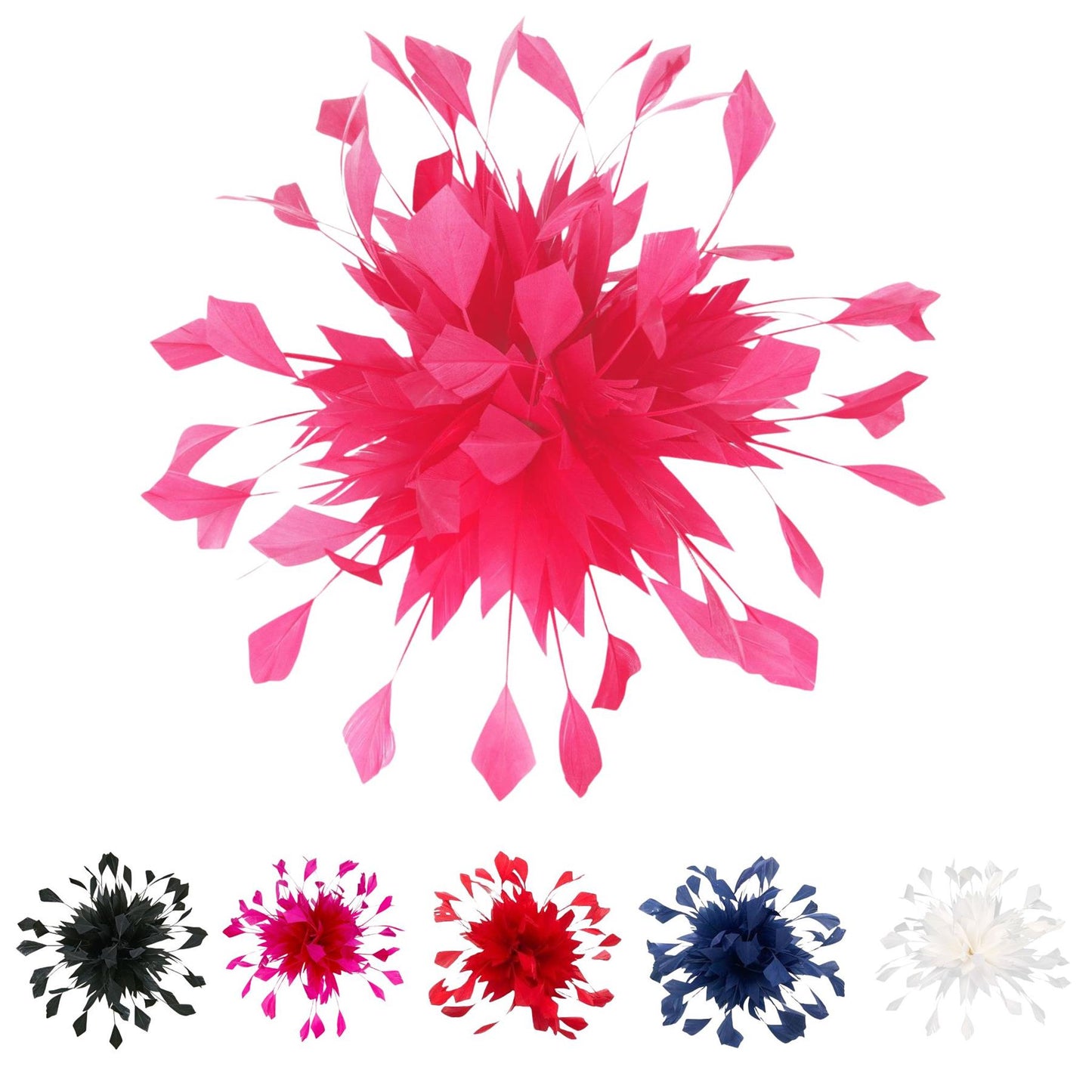 Spiky Centre Goose Feather Flower 20cm FM056