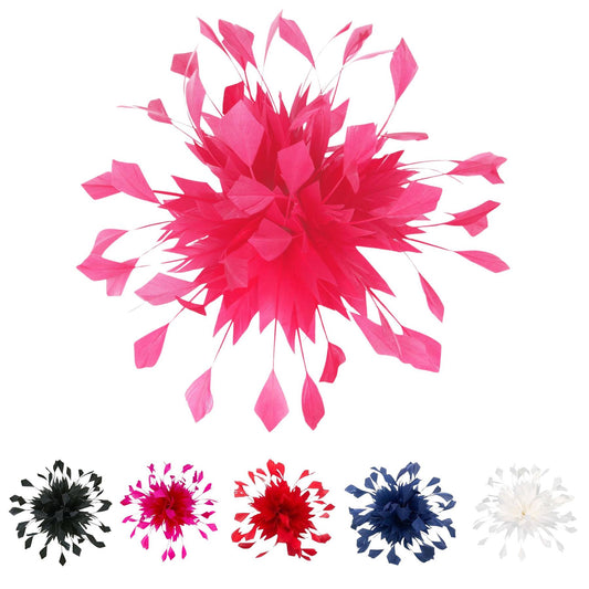 Spiky Centre Goose Feather Flower 20cm - FM056